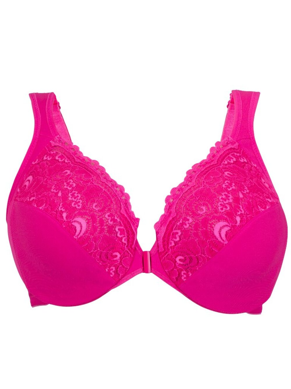 H Cup Bras 42H 44H 46H 48H Hot! Pink Underwire Wonderwire Front-Close Front-Hook - Picture 10 of 17